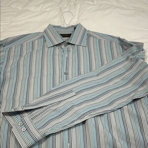 Joseph Abboud Multicolor Striped Dress Shirt